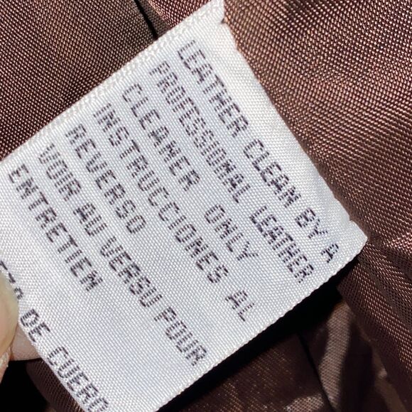 VTG TOGETHER | Leather Chocolate Brown Long Double Breasted Trench  |‎ 16 Tall - Picture 3 of 10